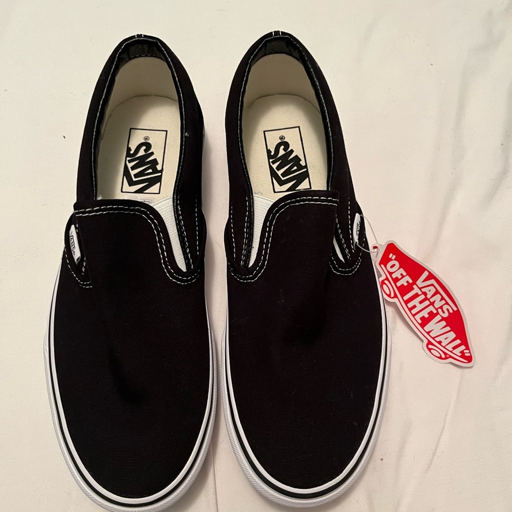 Black Classic Slip Vans